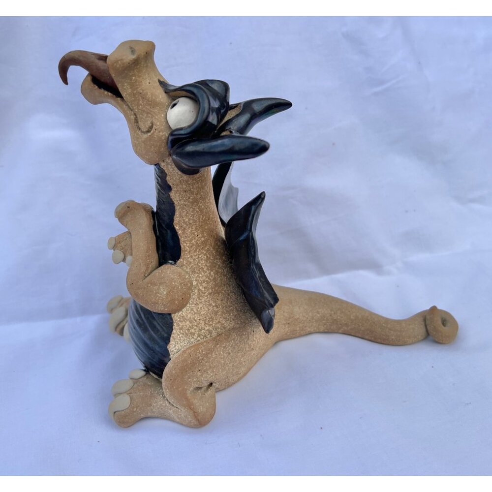 Handcrafted Ceramic Dragon Oil Lamp 1980s 8.5" X 7.75" Tall X 4.75" Unique Colle - Picture 14 of 16